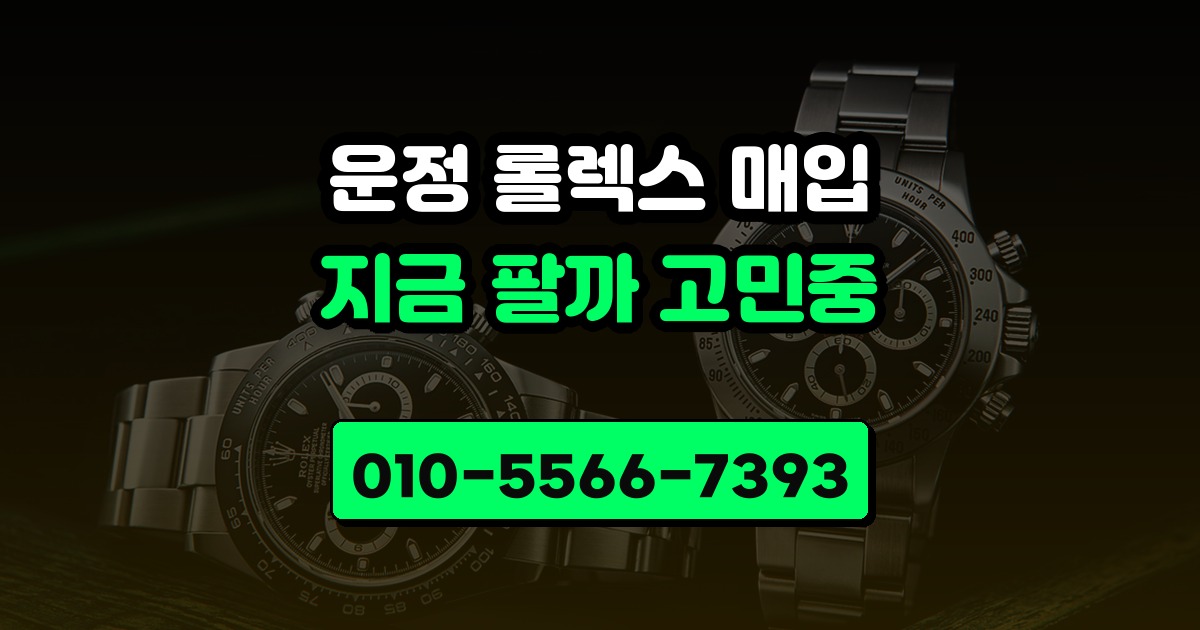 운정 롤렉스 매입