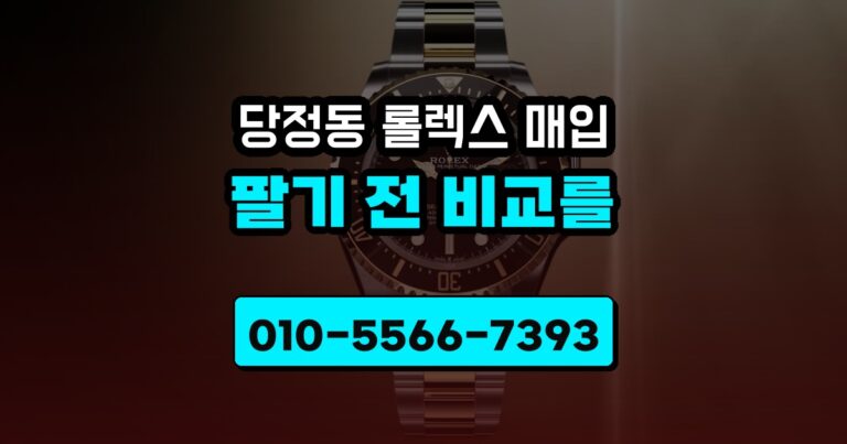당정동 롤렉스 매입