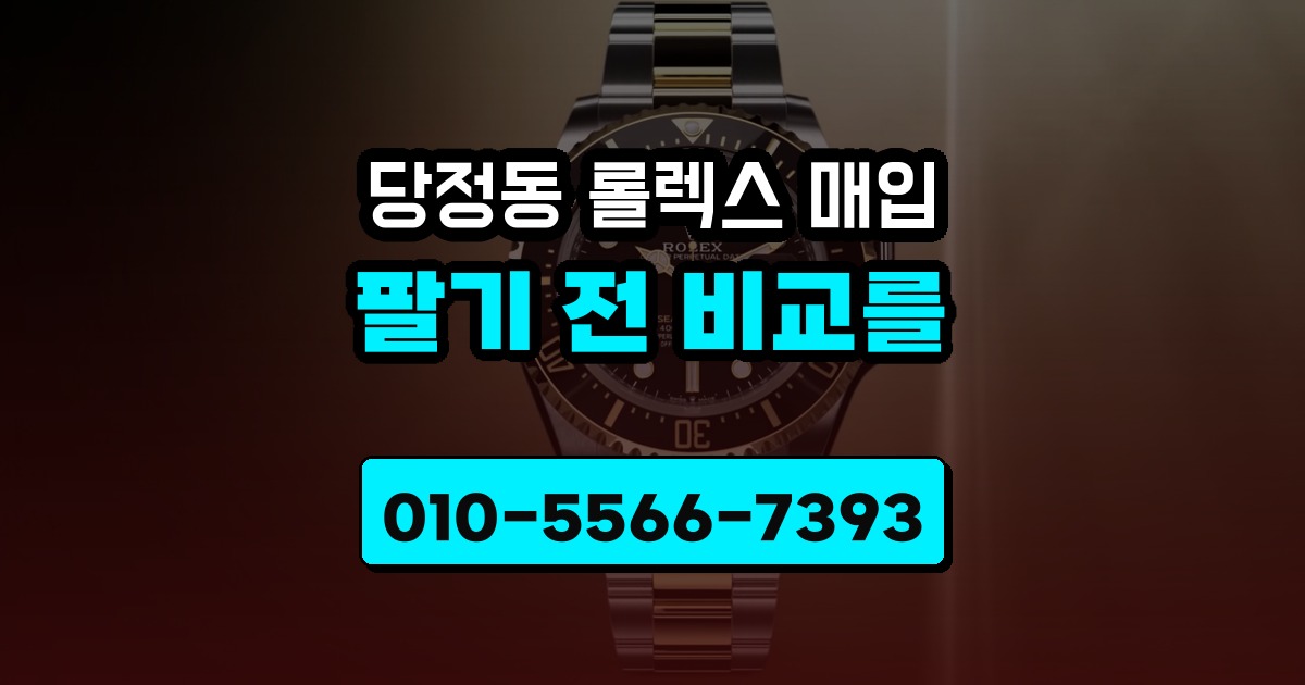 당정동 롤렉스 매입
