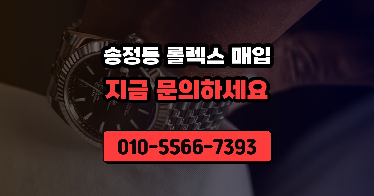 송정동 롤렉스 매입