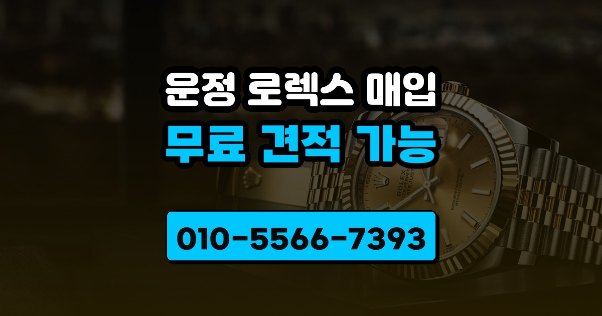 운정 로렉스 매입