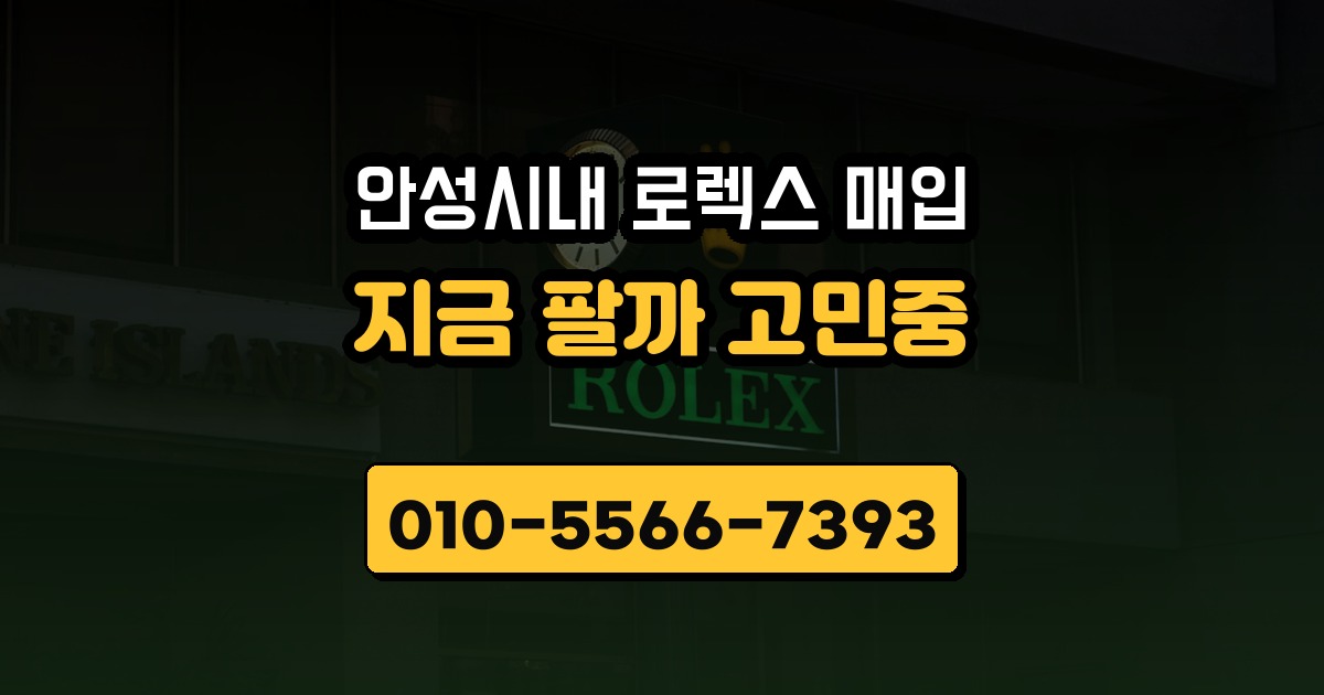 안성시내 로렉스 매입